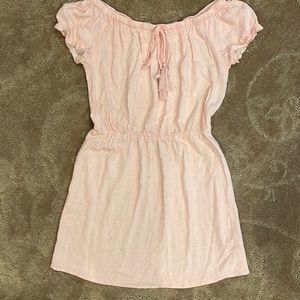 L.A. Hearts cute pink mini dress w/ tiny white polka dots